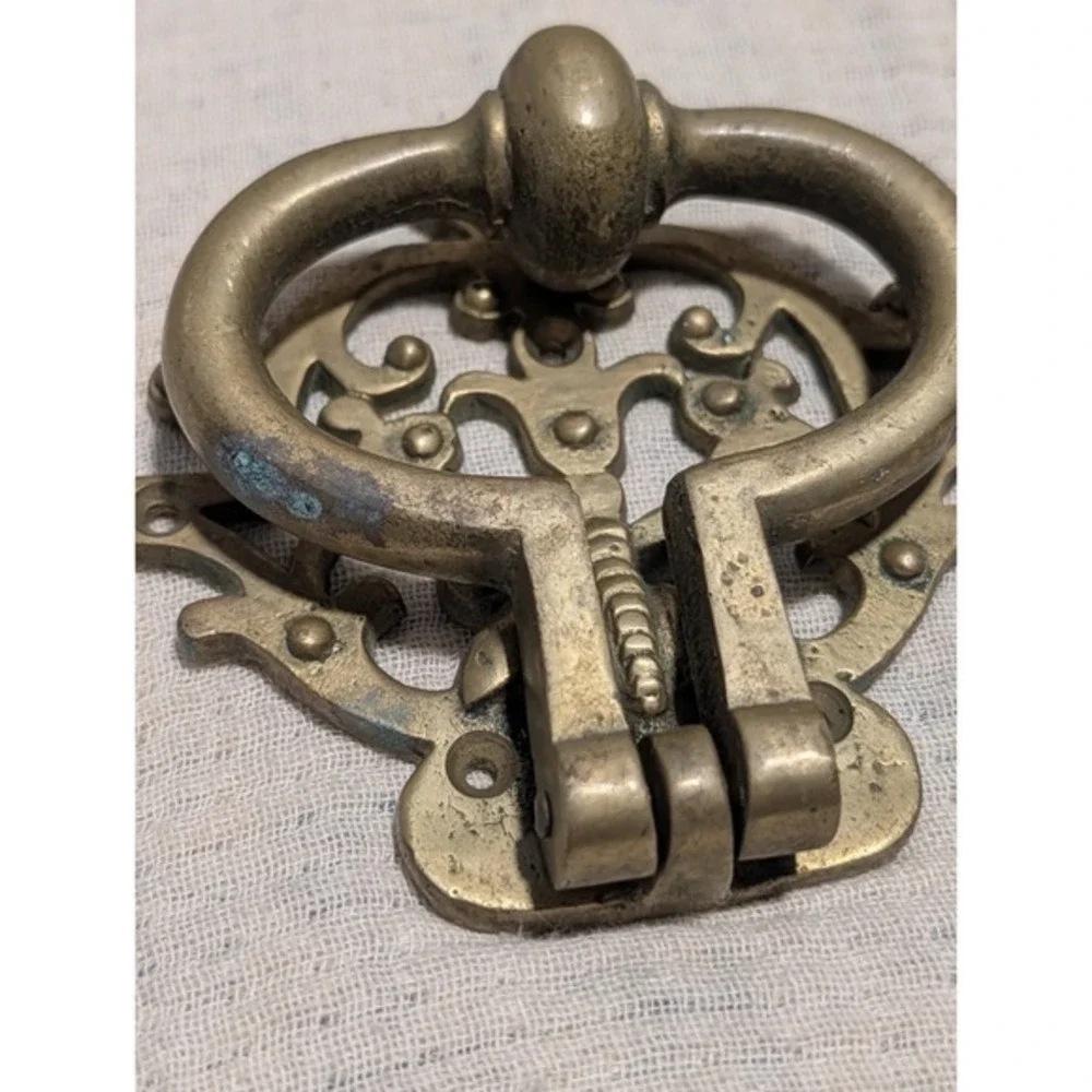 Antique Cast Brass Door Knocker Butterfly Victorian Art Nouveau Heavy Hardware